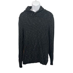 Black And Grey Knitted Guess Sweater Cardigan